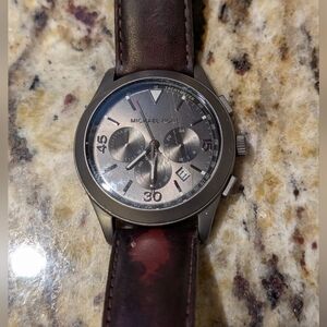 Michael Kors Gareth Men's Watch MK8471 Brown Leather Band